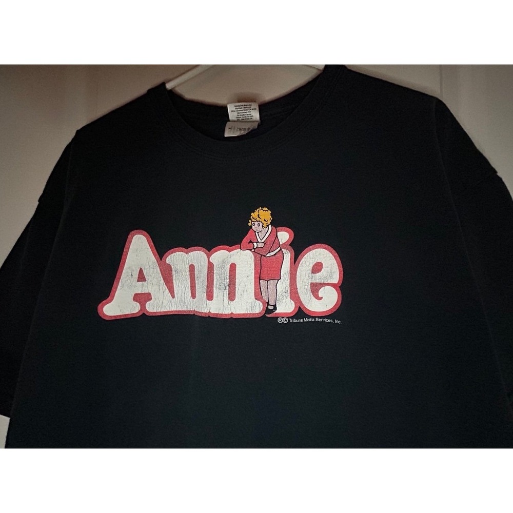 Vintage Y2k Little Orphan‎ Annie Movie Musical Promo Graphic T-Shirt Sz Mens XL